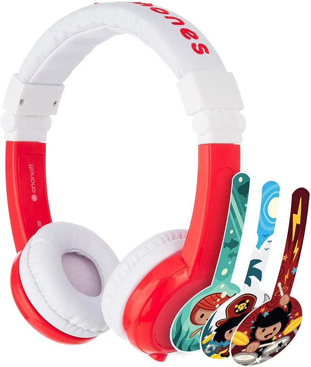 buddyphones explore foldable headphones with mic red - SW1hZ2U6NTI3MTI=