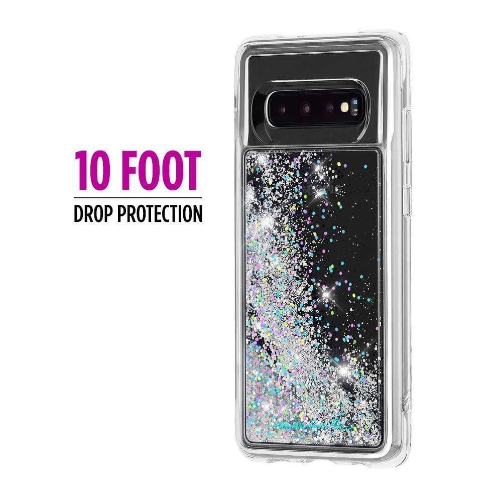 كفر سائل لامع قزحي اللون لتلفون سامسونج غالاكسي (S10) قزحي اللون Case-Mate - Waterfall - Samsung Galaxy S10 Liquid Glitter Case - Iridescent