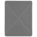 Case-Mate case mate ipad 10 2 7th gen flip folio case leather origami design w 360 protection transparent back w multiple viewing mode auto sleep wake for ipad 10 2 7th gen light grey - SW1hZ2U6NjEzNjA=