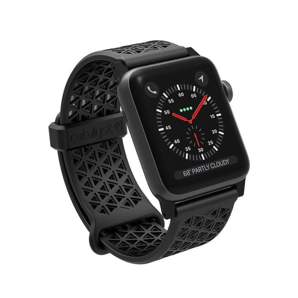 حزام ساعة آبل سيلكون 42mm أسود Sports Bands For Apple Watch - CATALYST