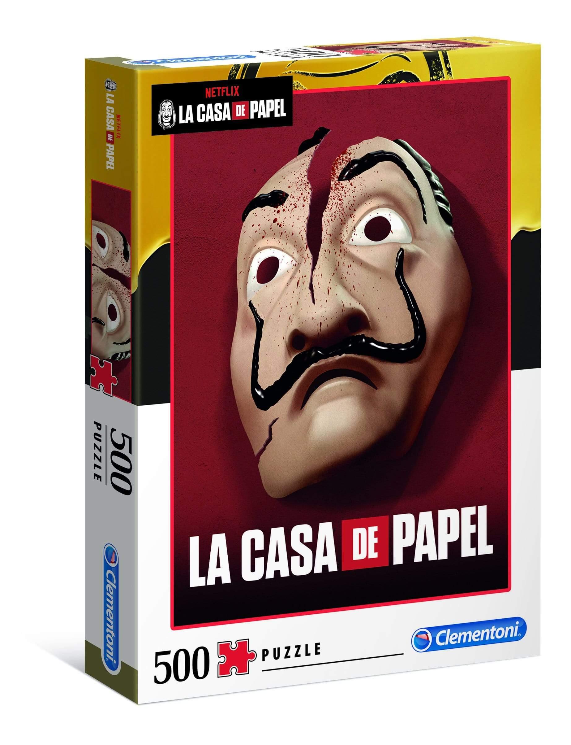 لعبة تطبيقات 500 قطعة CLEMENTONI - Adult Puzzle Netflix La Casa de Papel Masks