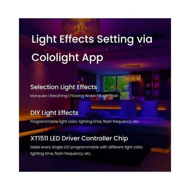 Cololight lifesmart cololight led strip lights 16m colors led color changing smart app control easy install compatible w alexa homekit google assistant ip65 rating 6 6ft 2 meters length 30 leds - SW1hZ2U6NjE0MDA=