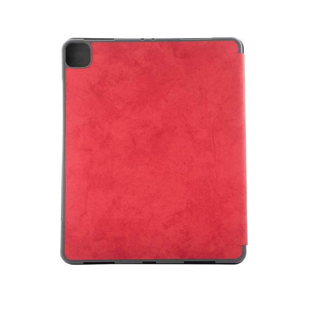 comma leather case with pencil slot for apple ipad pro 12 9 2020 red - SW1hZ2U6NTM5NzU=