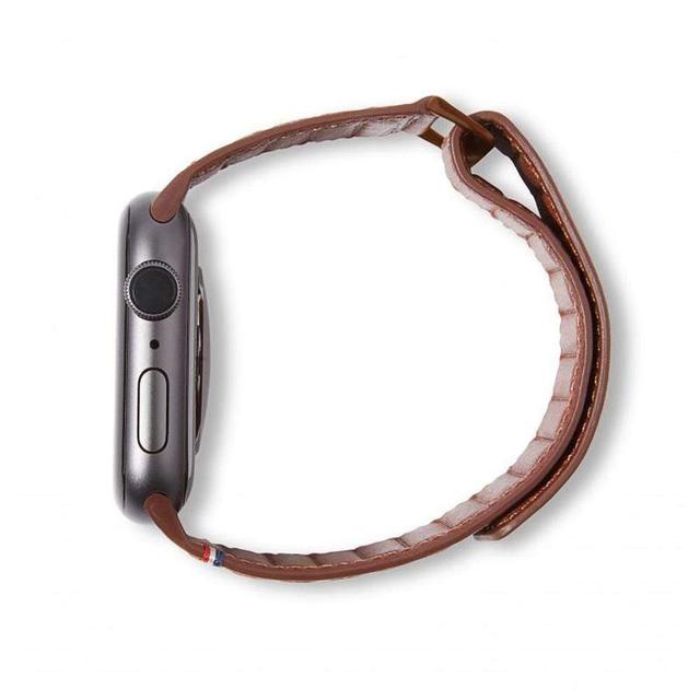 decoded 42 44mm leather magnetic traction strap for apple watch series 5 4 3 2 and 1 brown - SW1hZ2U6NTY3MjA=