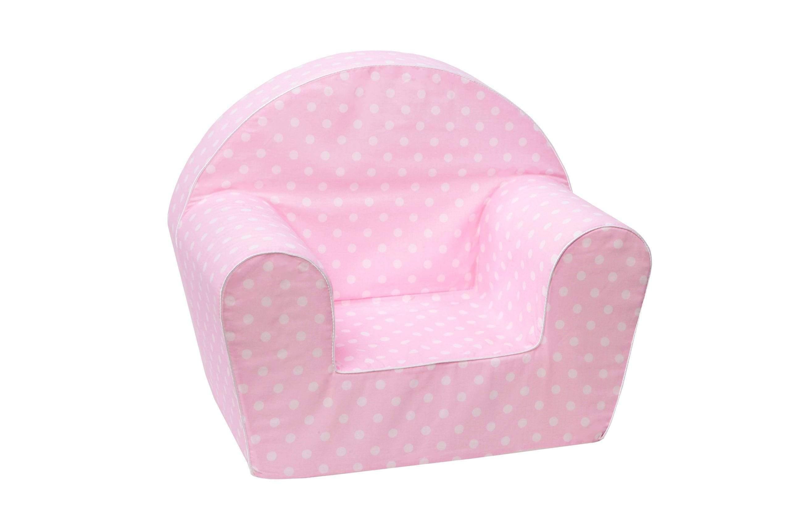 أريكة Delsit Arm Chair -  وردي مع نقاط بيضاء