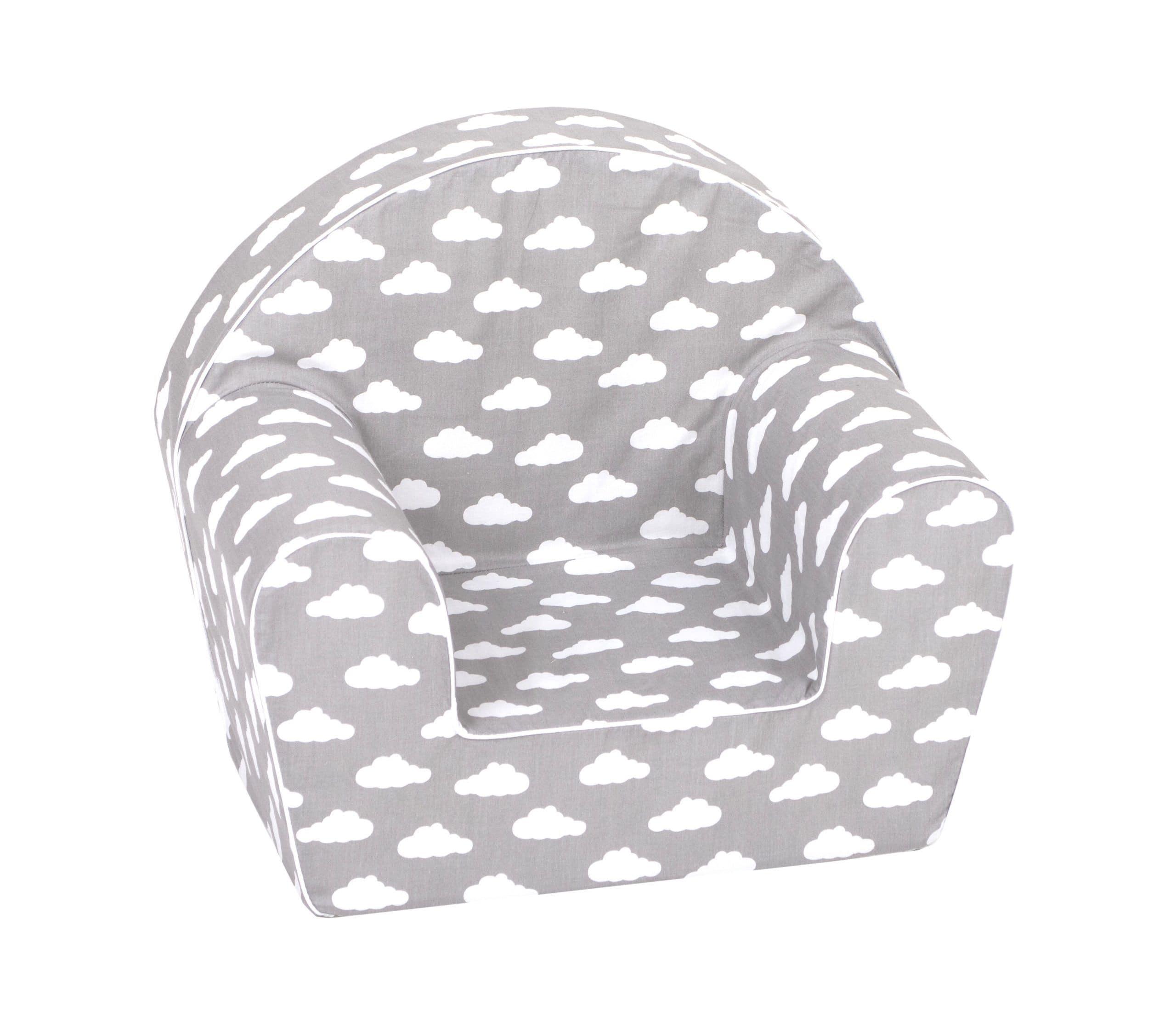 أريكة Delsit Arm Chair - رمادي برسومات غيوم بيضاء
