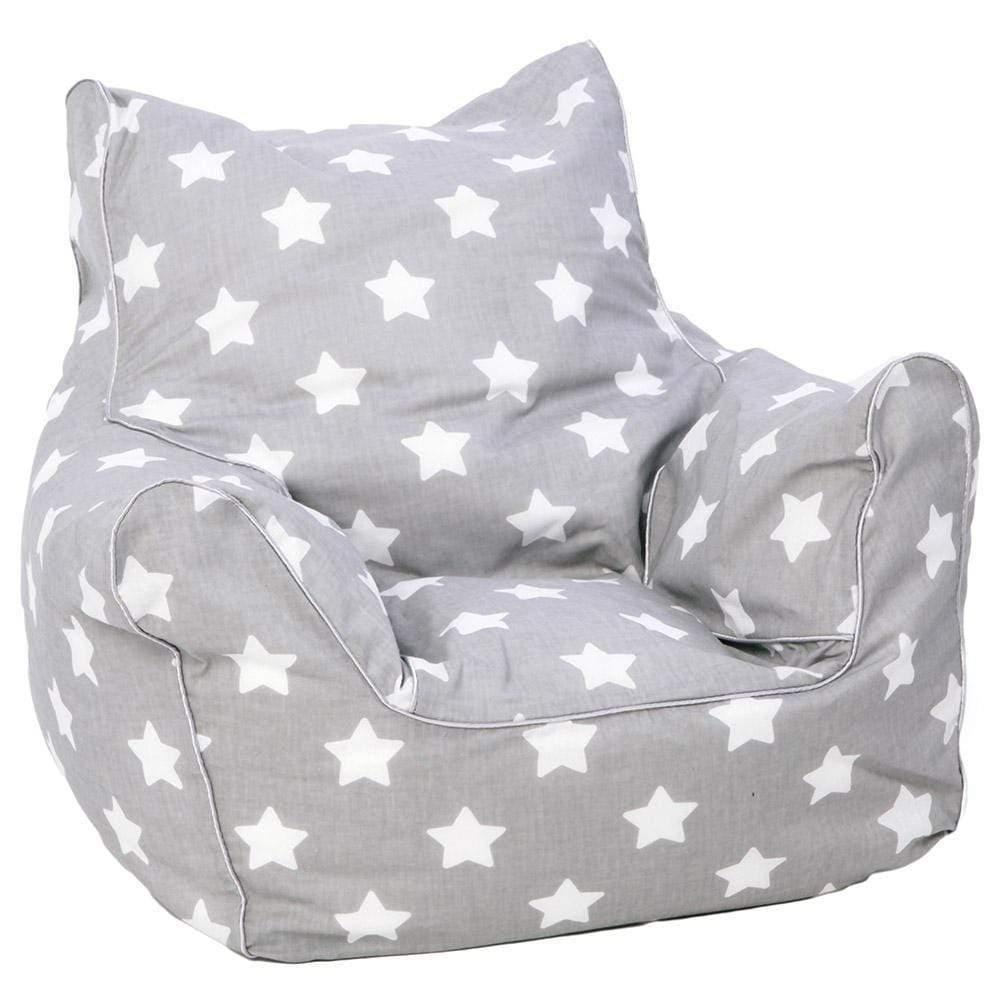 أريكة Delsit Bean Chair - رمادي مع نجوم بيضاء