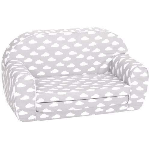 أريكة و سرير 2 في 1 Delsit Sofa Bed  - رمادي مع سحب بيضاء