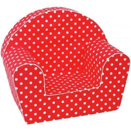 أريكة Delsit Arm Chair - أحمر مع بقع بيضاء