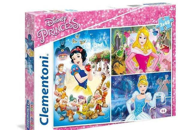 DISNEY super color puzzle princess 3x48 pcs - SW1hZ2U6NTk1NzQ=
