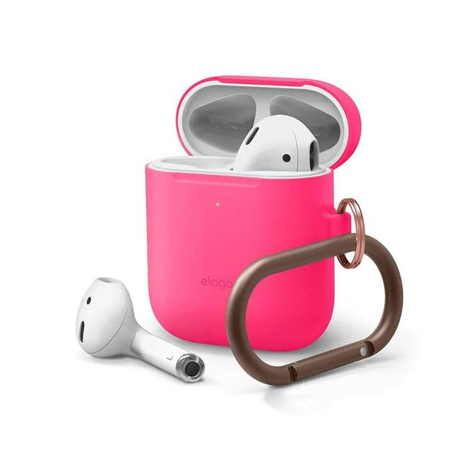 elago skinny hang case for apple airpods neon hot pink - SW1hZ2U6NDE5ODk=