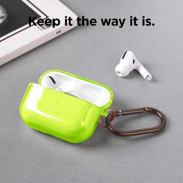 elago clear hang case for apple airpods pro neon yellow - SW1hZ2U6NTMzNjQ=