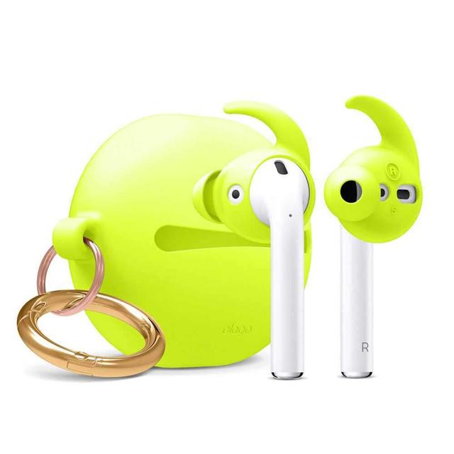 elago hook earbuds cover with pouch for apple airpods neon yellow - SW1hZ2U6NjIyOTk=