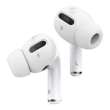 كفر سماعات برو Elago Airpods Pro Earbuds Cover Plus with Integrated Tips ( 6 Pairs ) - White
