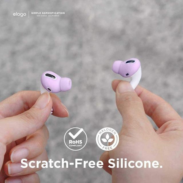 كفر سماعات برو Elago Airpods Pro Earbuds Cover Plus with Integrated Tips ( 6 Pairs ) - Lavender - SW1hZ2U6Nzg2MzY=