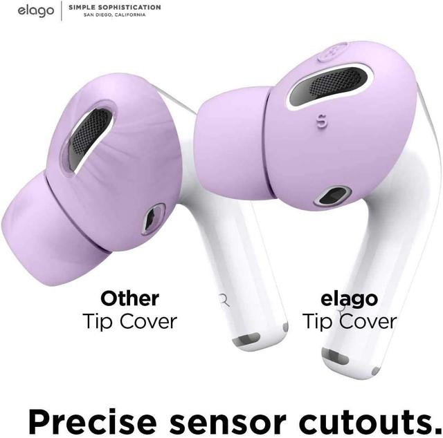 كفر سماعات برو Elago Airpods Pro Earbuds Cover Plus with Integrated Tips ( 6 Pairs ) - Lavender - SW1hZ2U6Nzg2Mzc=