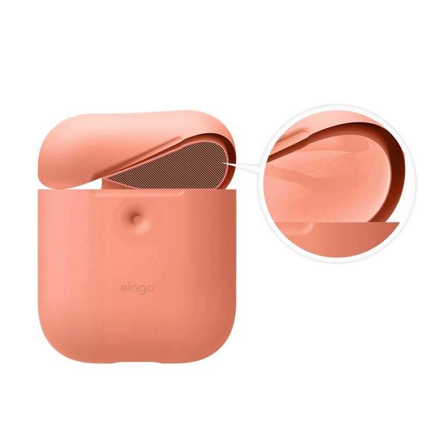 elago 2nd generation airpods silicone case peach - SW1hZ2U6Mzg1ODE=
