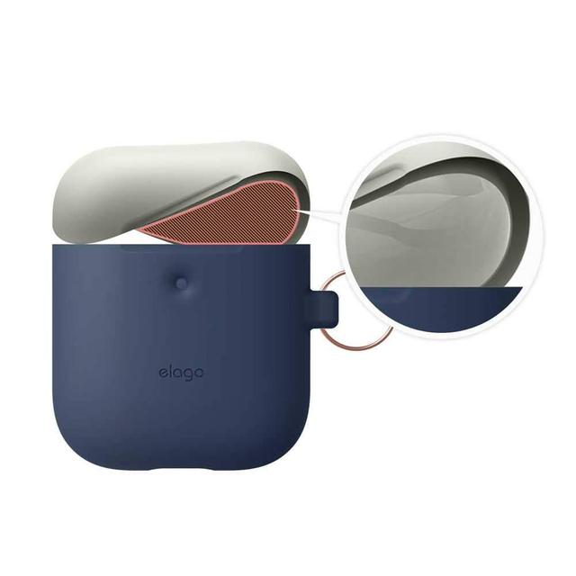 elago duo hang case for 2nd generation airpods body jean indigo top classic whiteyellow - SW1hZ2U6Mzg1MDg=