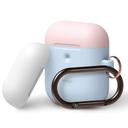 elago duo hang case for 2nd generation airpods body pastel blue top pinkwhite - SW1hZ2U6Mzg1MTk=