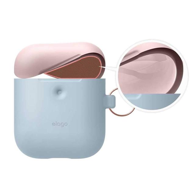 elago duo hang case for 2nd generation airpods body pastel blue top pinkwhite - SW1hZ2U6Mzg1MjA=