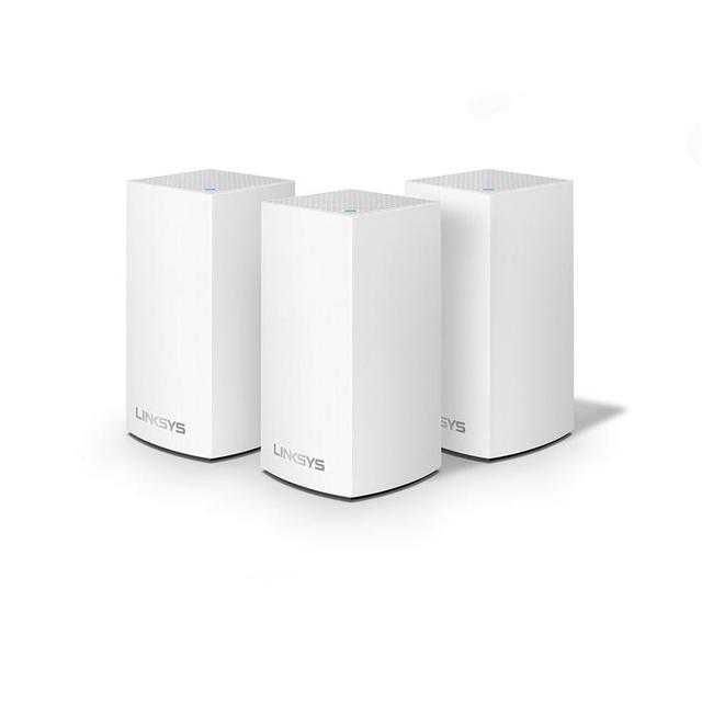 مقوي شبكة واي فاي 3 قطع أبيض لينيكس Linksys Velop White 3 Pieces Wi-Fi System Internet Booster - SW1hZ2U6ODI3NTM=
