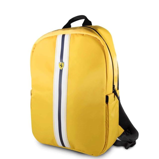 ferrari pista metal logo on track backpack 15 with charging cable yellow - SW1hZ2U6NDcxMDk=