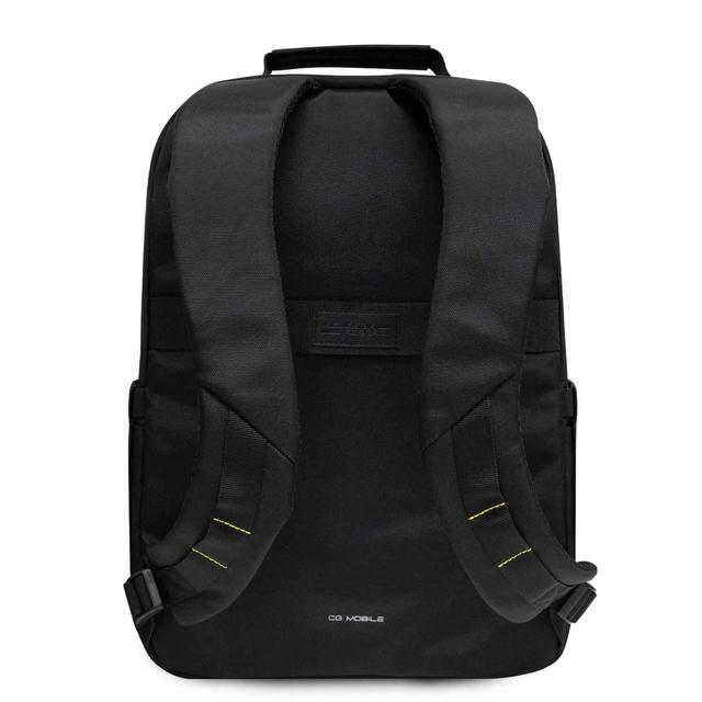 ferrari on track nylon pu carbon computer backpack 15 with yellow stripes black - SW1hZ2U6Nzc3OTQ=