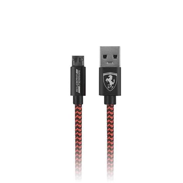 كابل USB نايلون 1.5 متر من Ferrari - أحمر - SW1hZ2U6NDcxOTE=