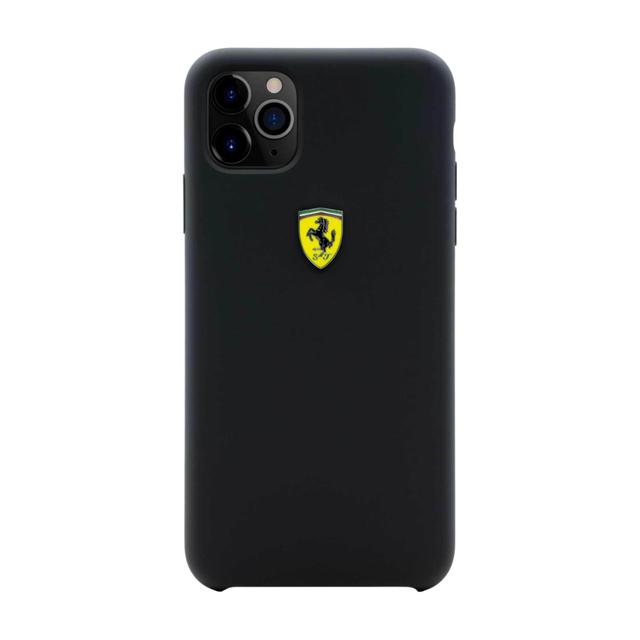 ferrari sf silicone hard case logo shield for iphone 11 pro max dark gray - SW1hZ2U6NDcxNzY=