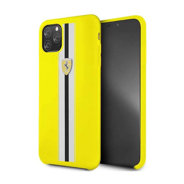 ferrari silicone case on track stripes for iphone 11 pro max yellow - SW1hZ2U6NDcxNDI=