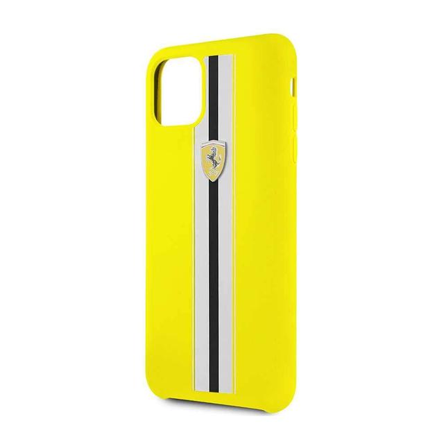 ferrari silicone case on track stripes for iphone 11 pro max yellow - SW1hZ2U6NDcxNDQ=