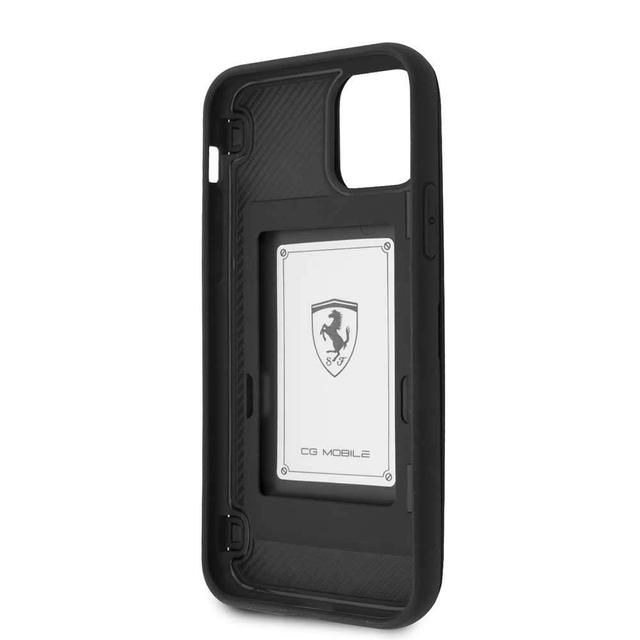 ferrari on track pc tpu case with cardslot magnetic clos for iphone 11 pro max black - SW1hZ2U6NDcwNzk=