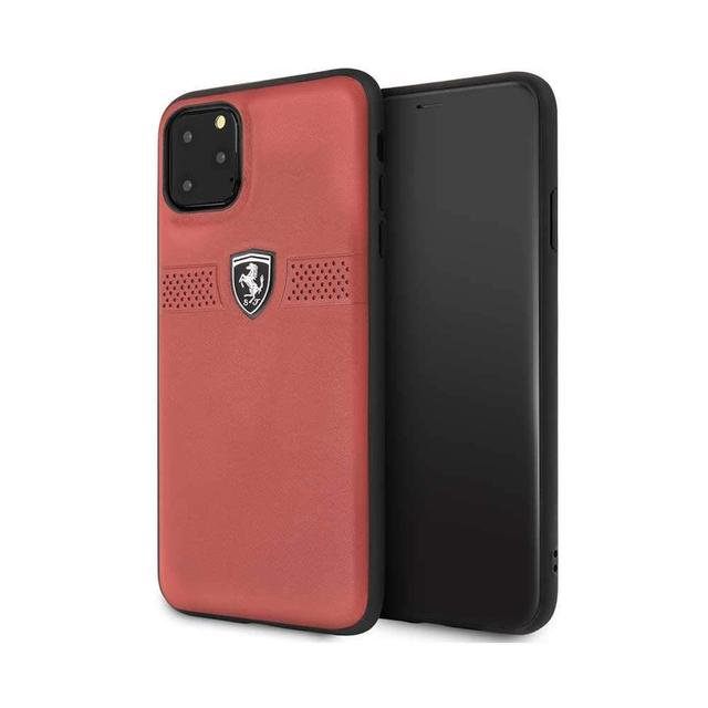 ferrari off track grained leather for iphone 11 pro max red - SW1hZ2U6NDY5NDI=