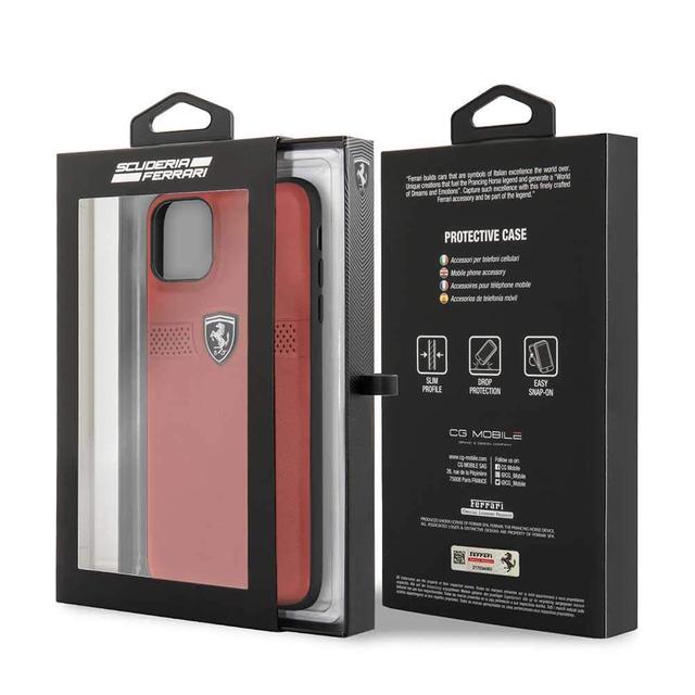ferrari off track grained leather for iphone 11 pro max red - SW1hZ2U6NDY5NDU=