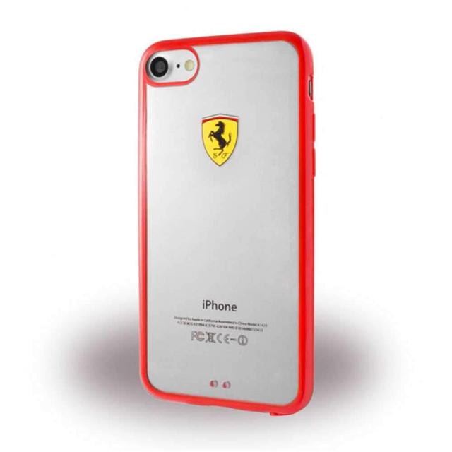 ferrari racing shield tpu transparent case for iphone 7 red - SW1hZ2U6NDY4NzM=