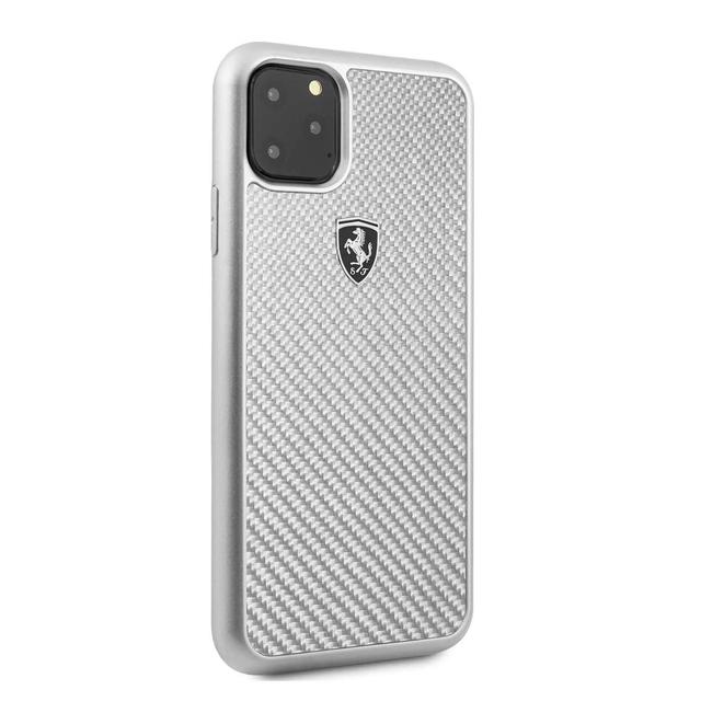 ferrari heritage real carbon hard case for apple iphone 11 pro max silver - SW1hZ2U6NDY4NjU=