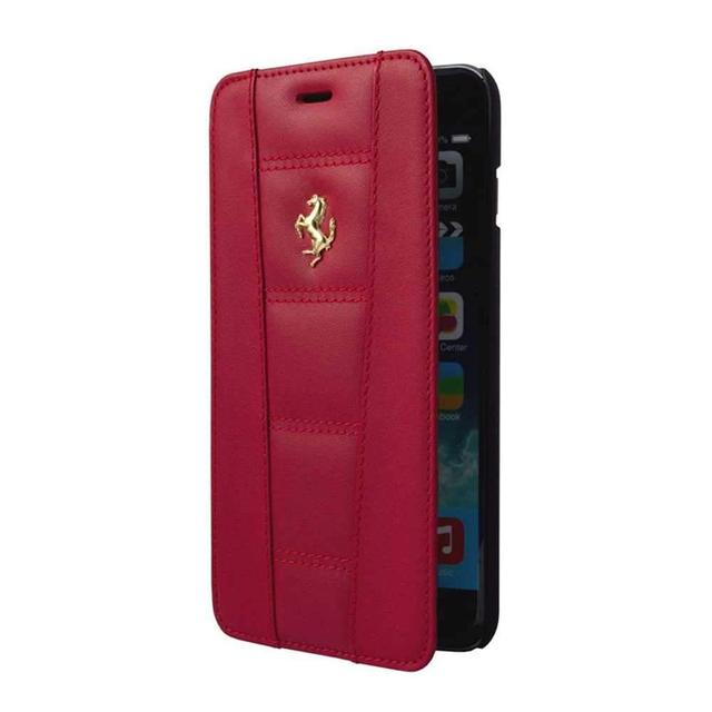 ferrari 458 apple iphone 6 6s perforated leather booktype case red - SW1hZ2U6NDY4MDA=
