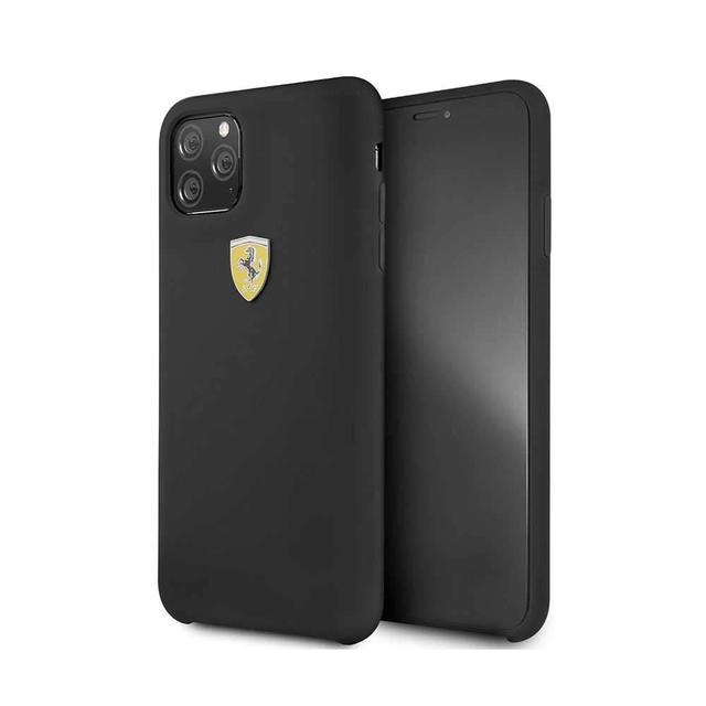 ferrari sf silicone hard case logo shield for iphone 11 pro max black - SW1hZ2U6NDI0NDc=