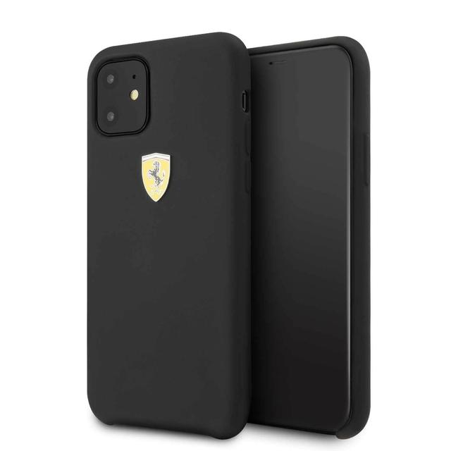 ferrari sf silicone hard case logo shield for iphone 11 black - SW1hZ2U6NDI0Mzk=