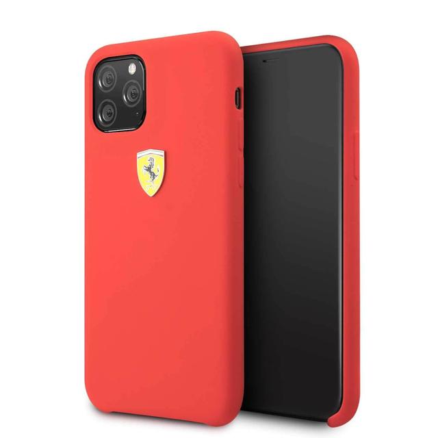 ferrari silicone hard case logo shield for iphone 11 pro red - SW1hZ2U6NDI0MzU=