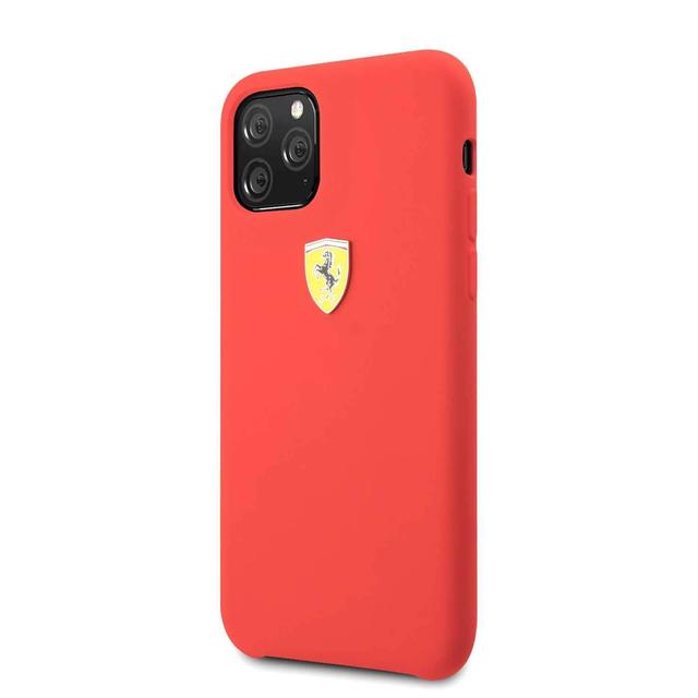 ferrari silicone hard case logo shield for iphone 11 pro red - SW1hZ2U6NDI0MzY=
