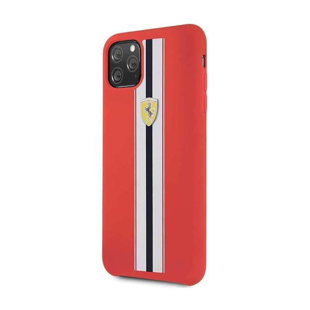 ferrari on track stripes silicon case for iphone 11 pro max red - SW1hZ2U6NDI0Mjc=