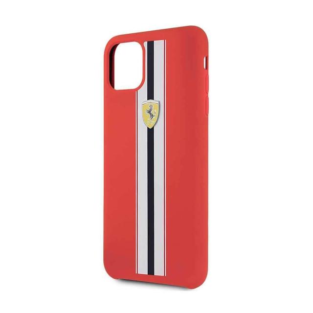 ferrari on track stripes silicon case for iphone 11 pro max red - SW1hZ2U6NDI0Mjg=