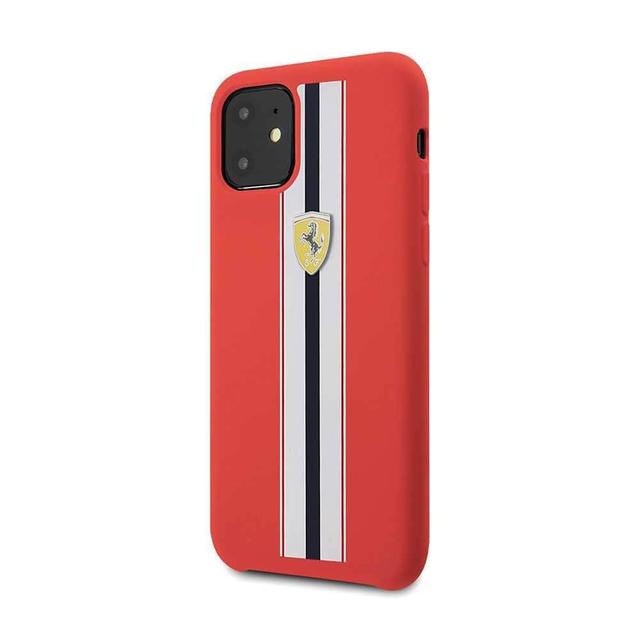 ferrari silicone case on track stripes for iphone 11 red - SW1hZ2U6NDI0MDc=