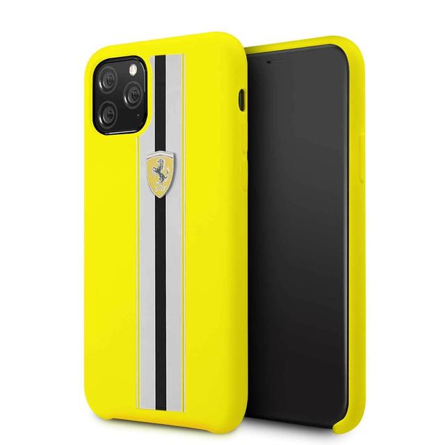 ferrari silicone hard case on track for iphone 11 pro yellow - SW1hZ2U6NDIzOTI=