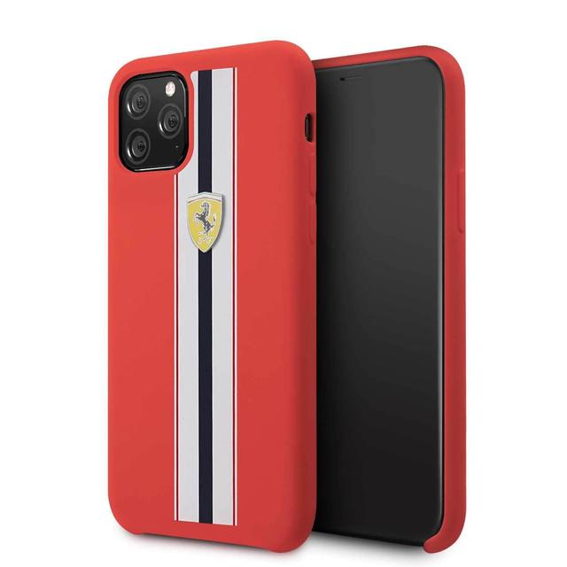 ferrari silicone hard case on track for iphone 11 pro stripes red - SW1hZ2U6NDIzODg=