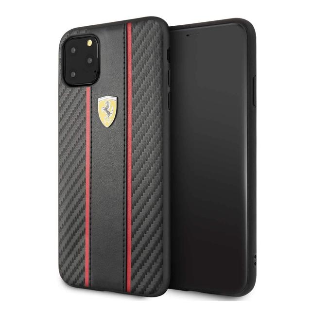 ferrari carbon pu leather hard case iphone 11 pro black - SW1hZ2U6NDIzMTY=