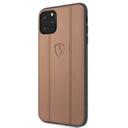 ferrari off track leather embossed line for iphone 11 pro max camel - SW1hZ2U6NDIyMzI=