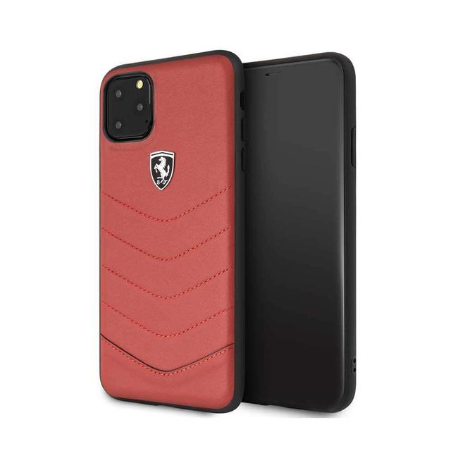 ferrari heritage quilted leather hard case iphone 11 pro max red - SW1hZ2U6NDIxOTA=
