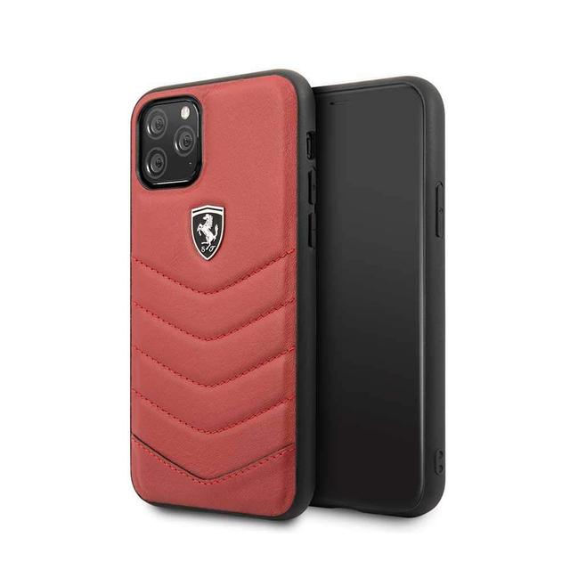 ferrari heritage quilted leather hard case iphone 11 pro red - SW1hZ2U6NDIxODA=